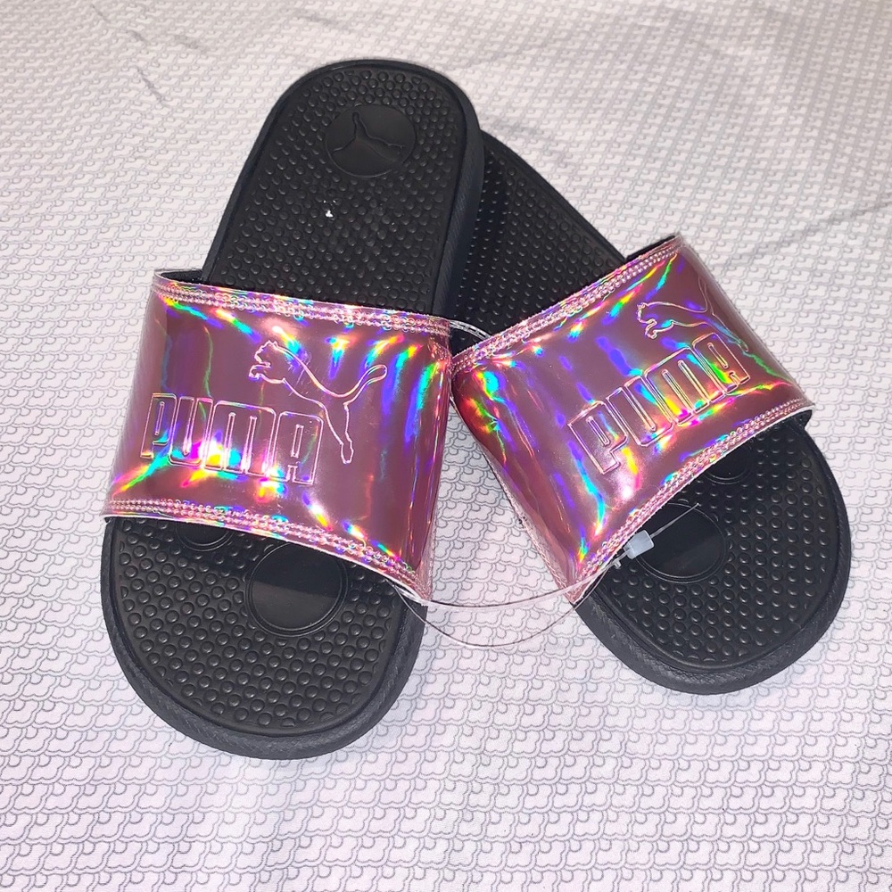Pink puma slides
